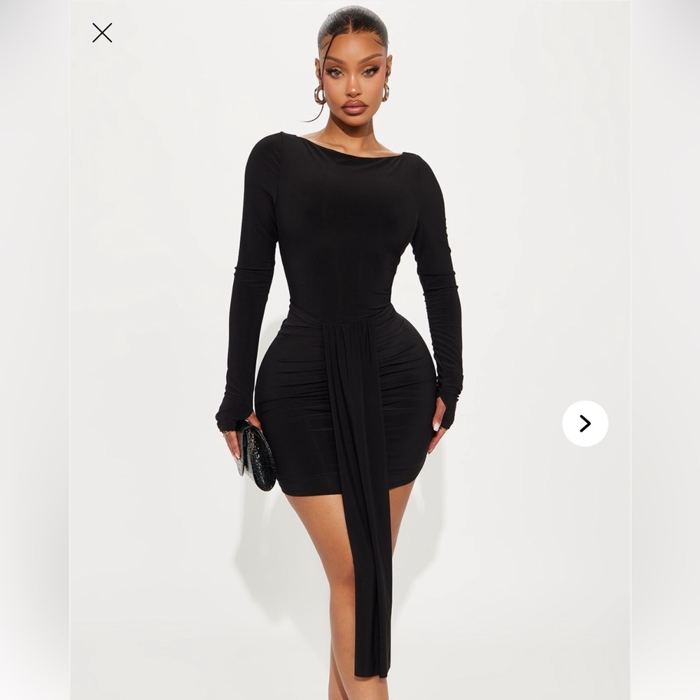 Fashion Nova Dark Desire Long Sleeve Mini Dress